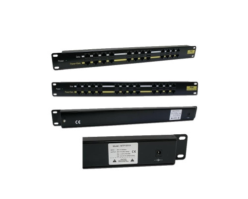 Инжекторная патч-панель PoE, 12 портов RJ-45, UTP, кат.5Е