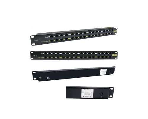 Инжекторная патч-панель PoE 16 портов RJ-45, UTP, кат.5Е