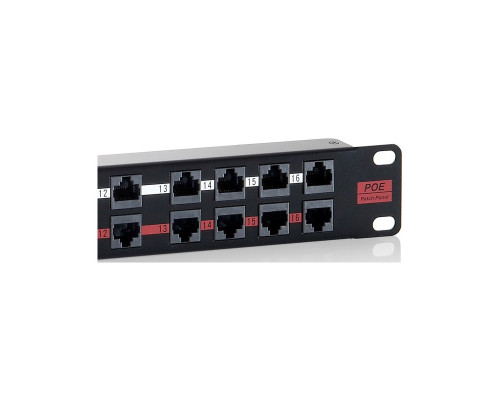 Инжекторная патч-панель PoE 16 портов RJ-45, UTP, кат.5Е