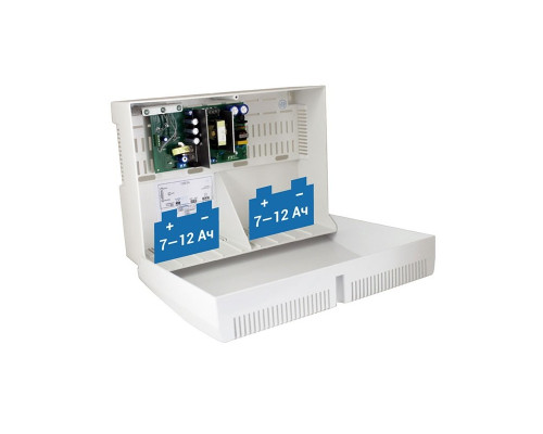СКАТ-1200И7 (СКАТ ИБП-12/5-2x12-П) источник питания 12В 5А корпус под АКБ 2х12Ач холодный