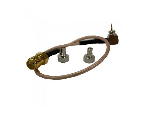 Антенный адаптер для  USB 3G модемов (SMA-female - TS-9 угловой) с переходником на CRC9