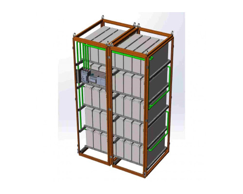 SNR-UPS-BCT-201208-10 Аккумуляторный шкаф 10 полок, с отсеком для автомата,2000х1200х800мм