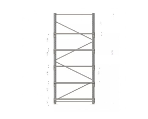 SNR-UPS-RACK-257012-5 Аккумуляторный стеллаж 5 полок, 2498х686х1135мм